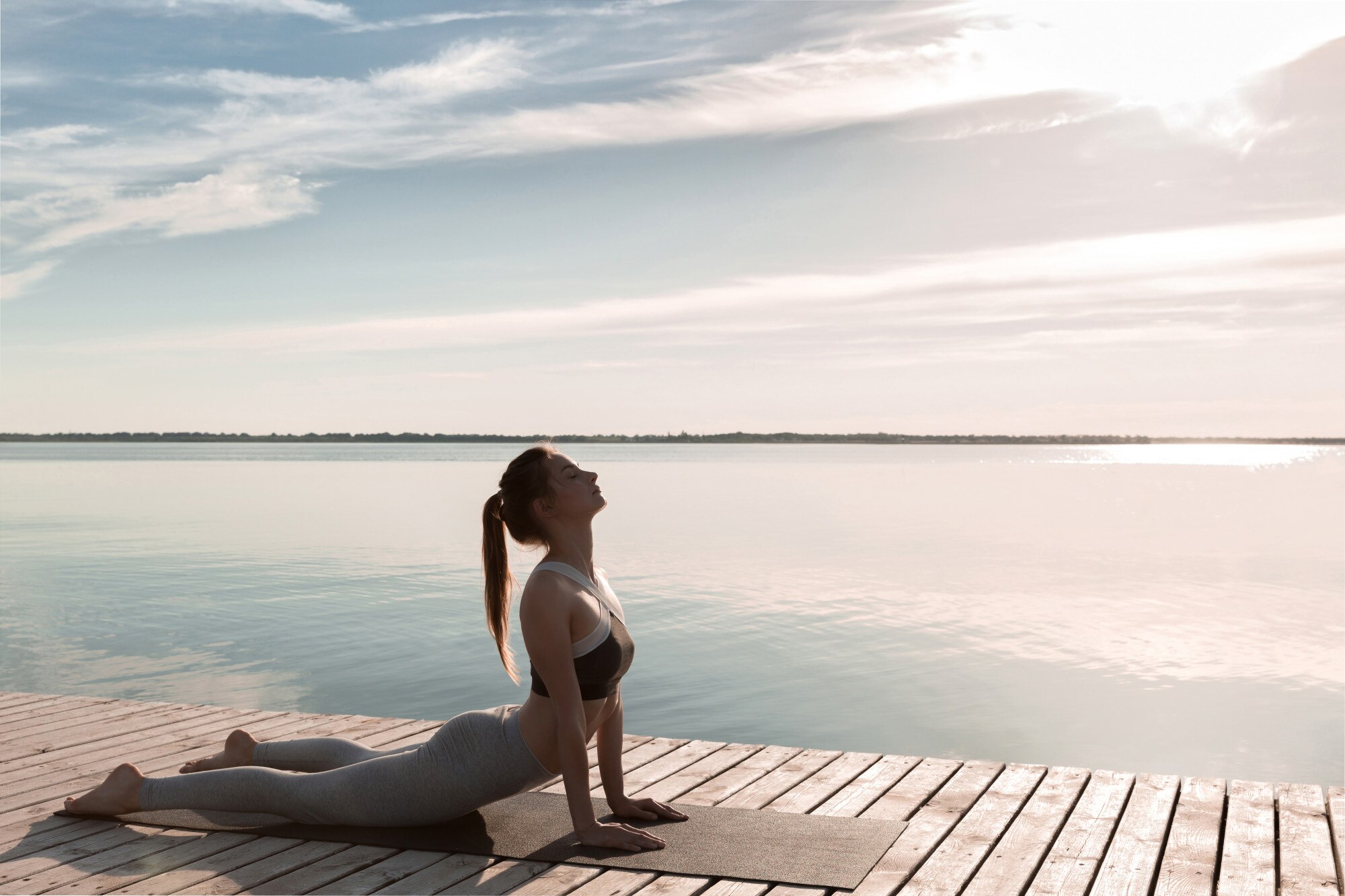 Serene meditation morning environment